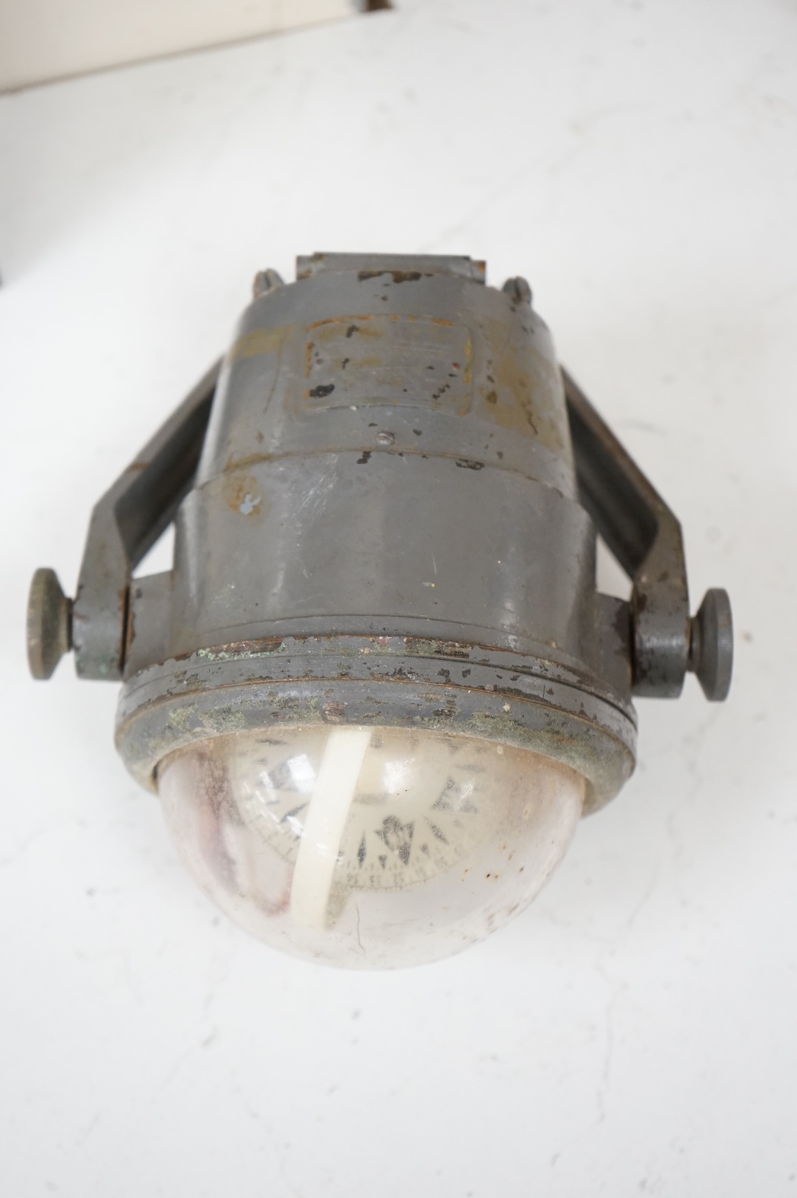A mid-20th century brass marine binnacle compass, Sestrel, by Henry Browne & Son Ltd, 15cm deep